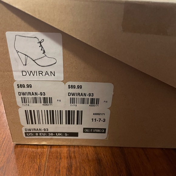 Call It Spring Black Suede Boot Heel - Picture 6 of 9